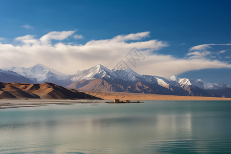 雪山照片喀什帕米尔高原湖泊背景