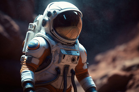 宇航员穿着太空服背景图片