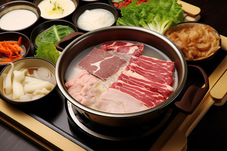 日本牛肉火锅高清图片