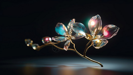 玻璃花朵灯玻璃制作的花朵设计图片