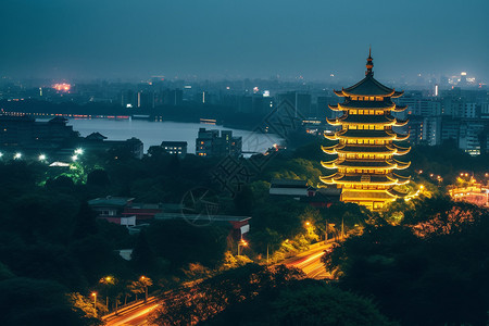 索塔文托著名的建筑塔背景