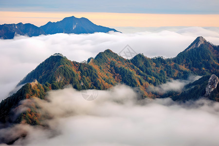 云雾缭绕的山间图片