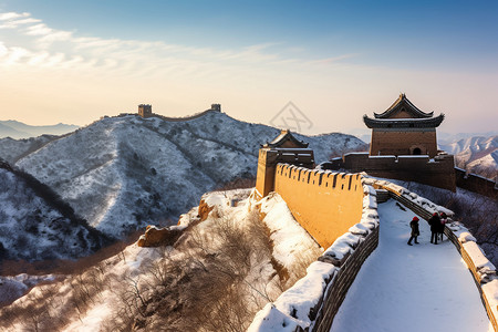 古老的地标建筑背景图片