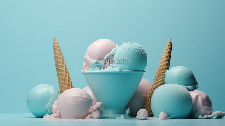 冰冰凉凉的冰淇淋图片