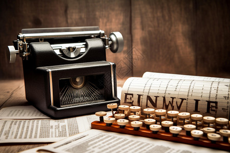 复古打字机复古印刷机设计图片
