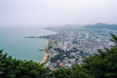 海边小镇的风景图片