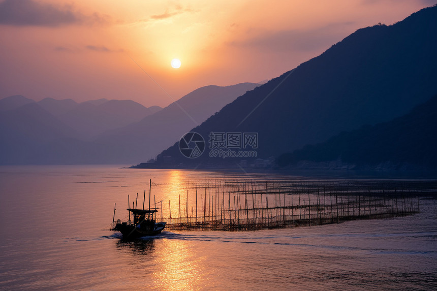 海边日落风景图片