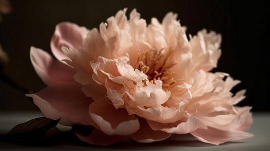 细腻花瓣的粉色牡丹背景图片