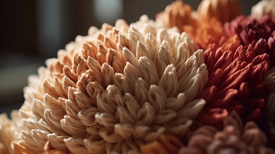 羊毛毡精致美丽的花朵背景图片