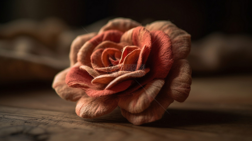 羊毛毡美丽的玫瑰图片