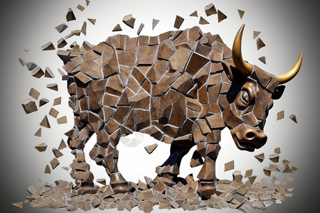 中印冲突金融牛市概念设计图片