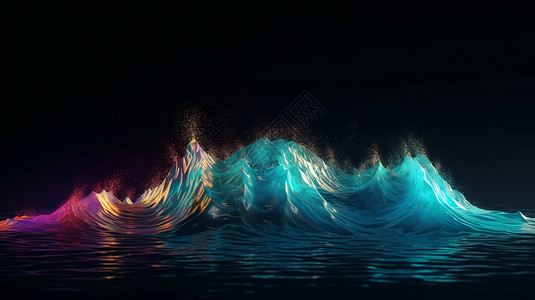 液体波抽象背景图片