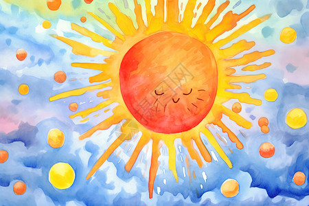 卡通的太阳背景图片