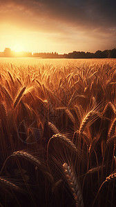 金色田野中的小麦图片