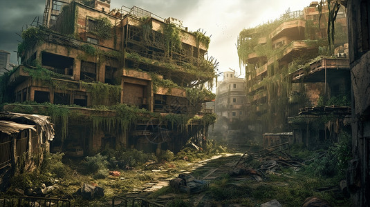 巴西贫民窟被植物包裹的植物城市设计图片