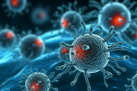 医疗化学病毒细胞背景图片