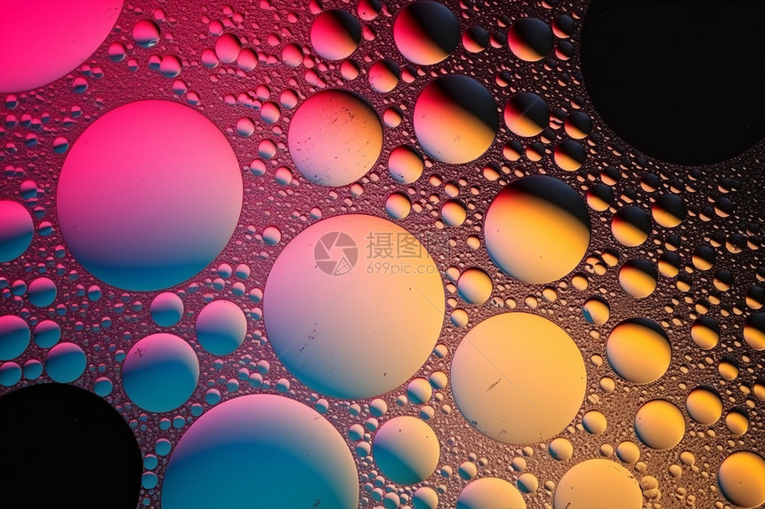 彩色的气泡滴图片