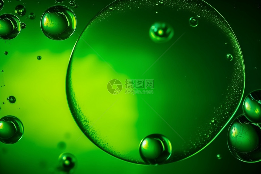 绿色气泡的抽象纹理图片