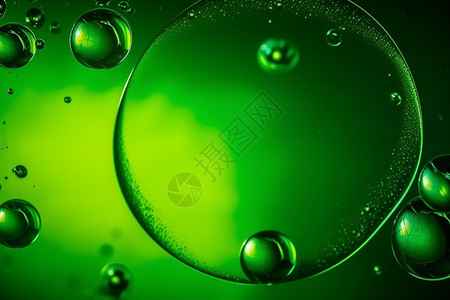 绿色气泡的抽象纹理背景图片