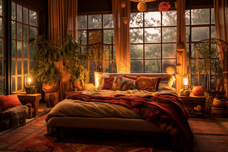 古典装饰的卧室图片