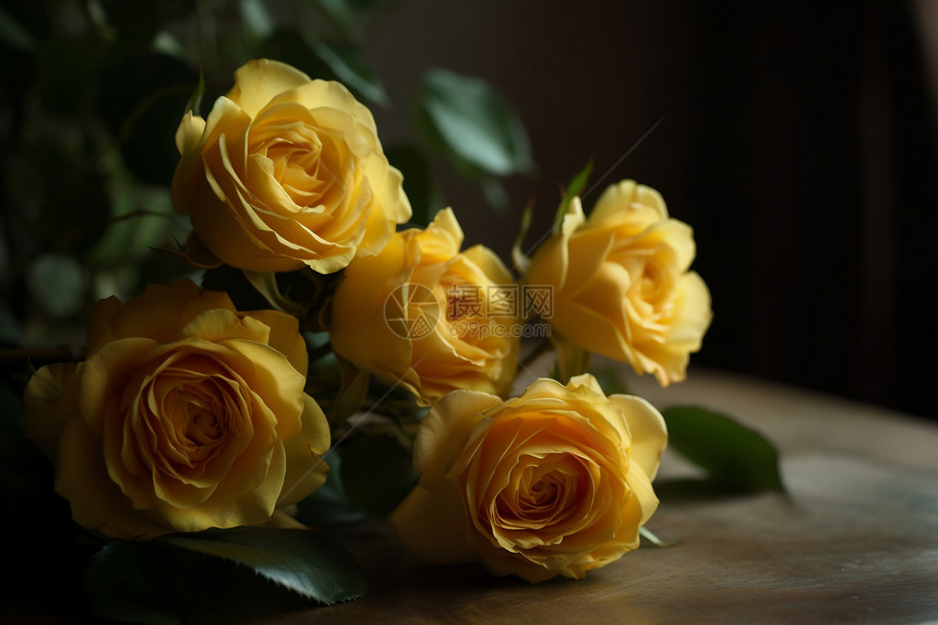 美丽的黄玫瑰图片