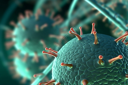 医学医疗病毒细胞背景图片