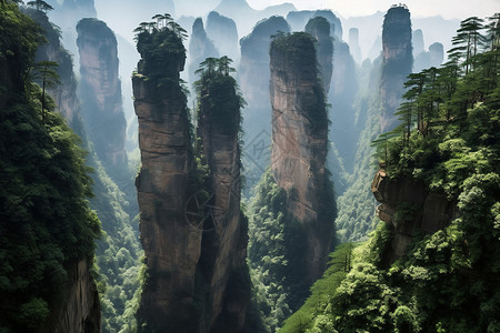 巍峨的山脉风景图片