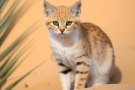 沙丘猫荒野猫科食肉动物背景