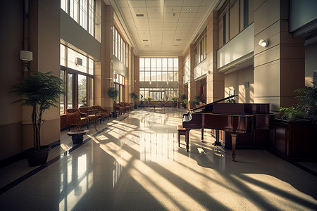 宽敞的医院大厅图片