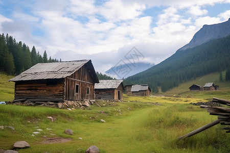 深山里的房屋图片