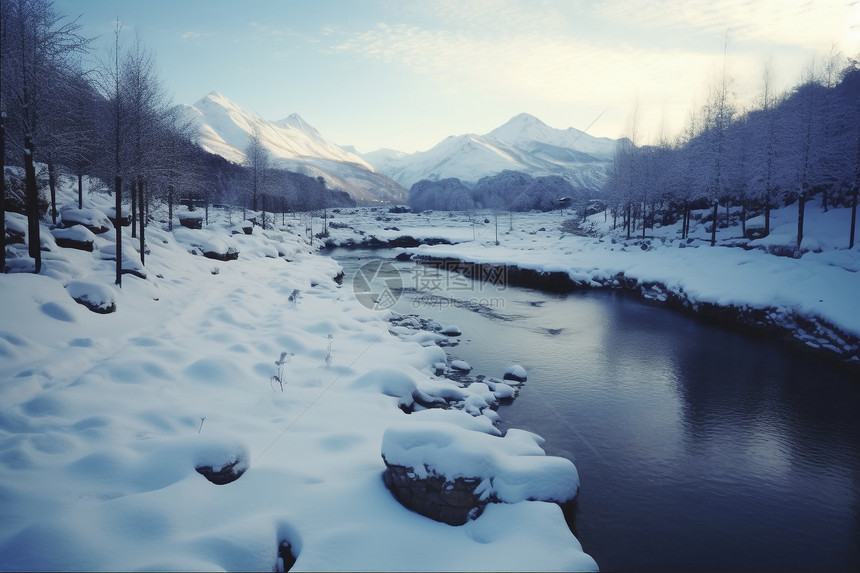 巍峨壮丽的雪山图片