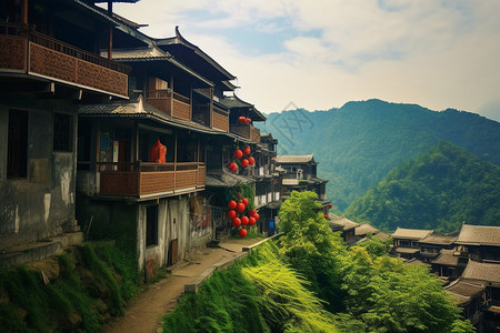 纸小衣服素材美丽的山区背景