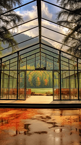 森林玻璃房图片