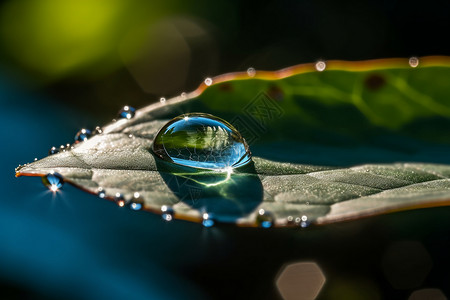 水滴的特写视图背景图片