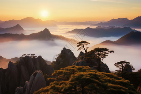 震撼的景观洛阳栾川老君山景色高清图片