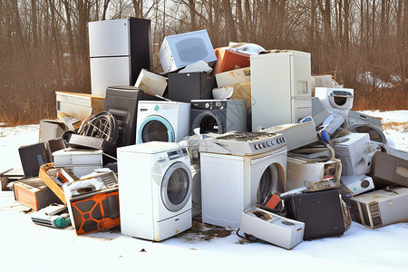 废弃电子产品废弃家电背景