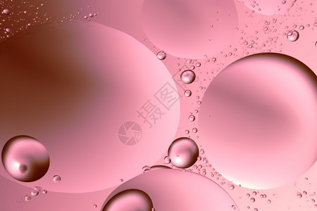 粉红色抽象气泡背景图片