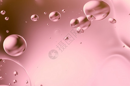 圆形气泡粉红色气泡插画