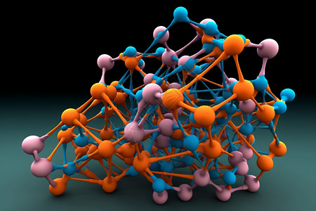 彩色的分子背景图片