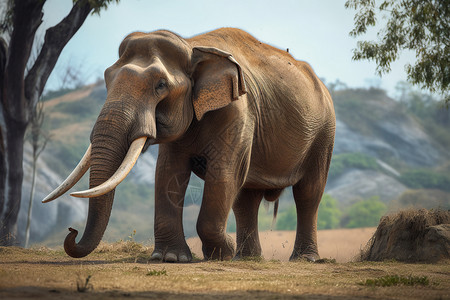 珍贵的大象大象耳朵高清图片