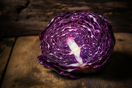 健康的紫色卷心菜背景图片
