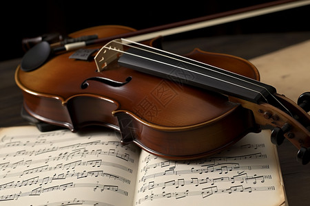 五线谱书素材崭新的小提琴背景