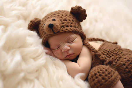 熟睡的婴儿宝宝脸蛋高清图片