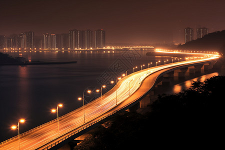 高速公路夜景图片