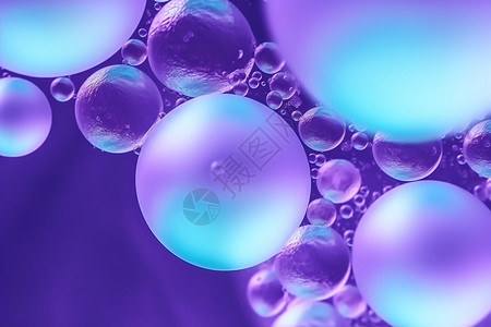 紫色抽象气泡背景图片
