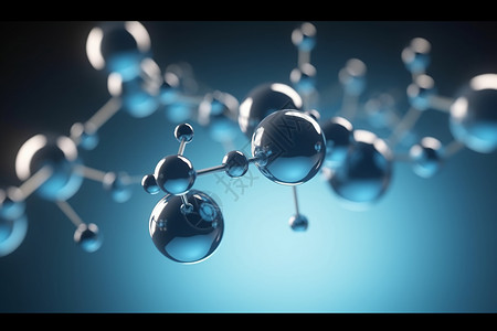 化学氢分子结构背景图片
