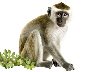 长尾猴的特写镜头高清图片