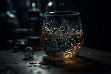 有酒有故事实验室中装有粘性液体的杯子设计图片