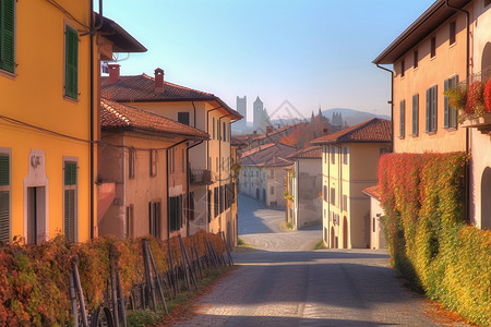 欧洲的小镇建筑背景图片