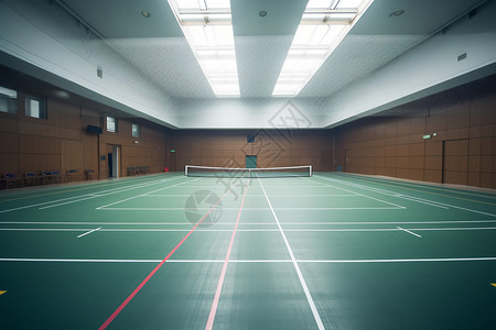 室内网球场空旷的羽毛球场设计图片